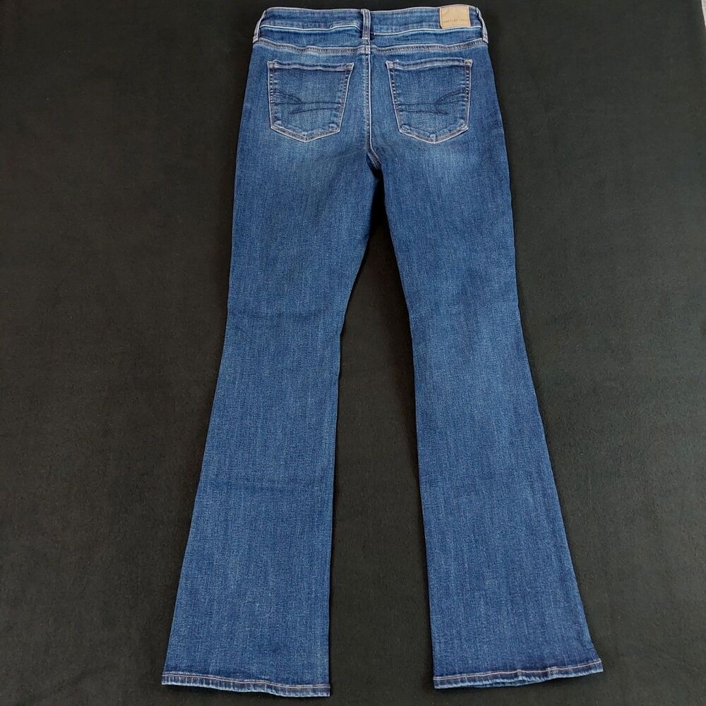 American Eagle High Rise Skinny Kick Stretch Jeans Womens 10R (Fit 30x31) Blue - Picture 3 of 8